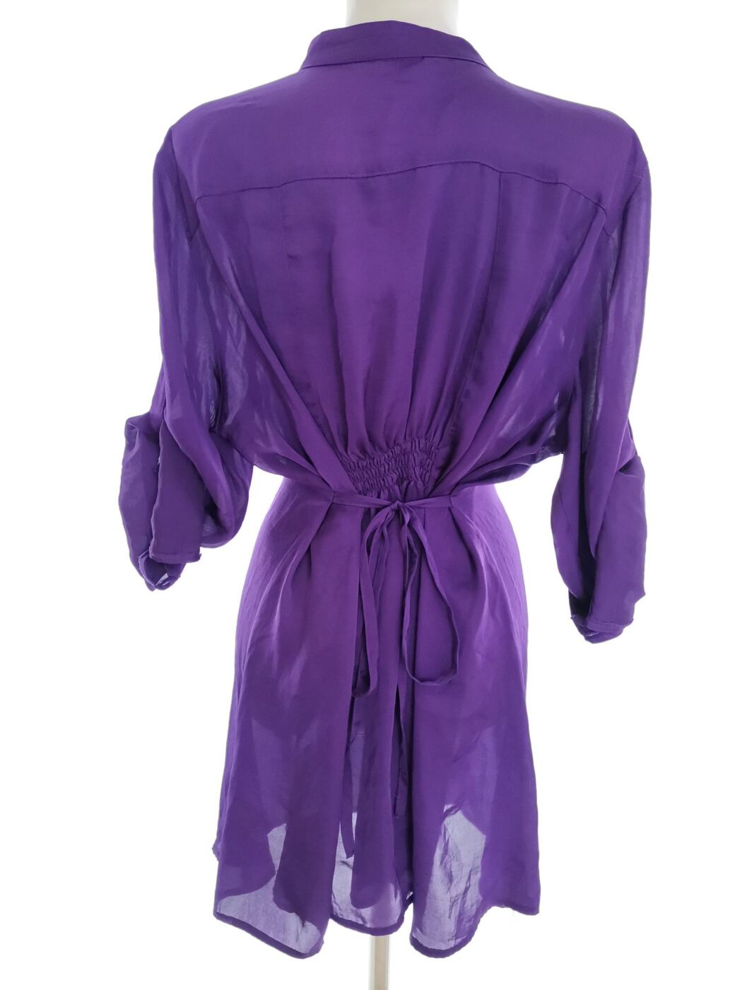 Dorothy perkins Rozmiar 20 (48) Kolor Fioletowy Kołnierz Tunika Popover Bluzka Rękaw 3/4 Dorothy perkins Rozmiar 20 (48) Kolor Fioletowy Kołnierz Tunika Popover Bluzka Rękaw 3/4