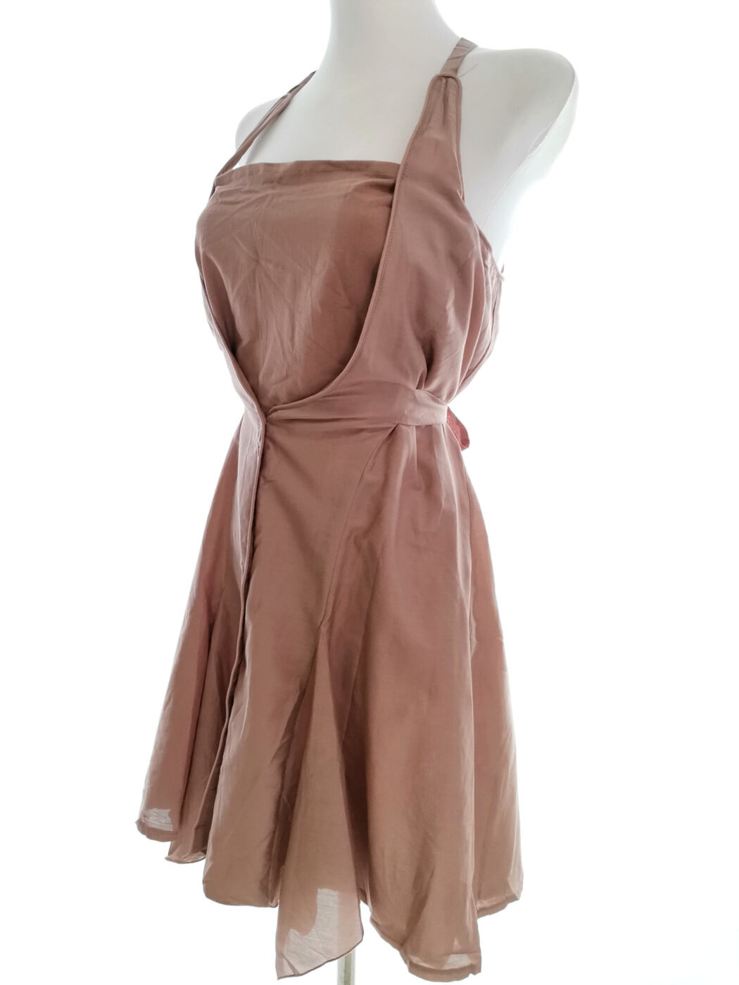 Cream Rozmiar 38-40 Kolor Beżowy Halter Sukienka Rozkloszowana Bezrękawnik Do Kolan Cream Rozmiar 38-40 Kolor Beżowy Halter Sukienka Rozkloszowana Bezrękawnik Do Kolan
