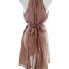 Cream Rozmiar 38-40 Kolor Beżowy Halter Sukienka Rozkloszowana Bezrękawnik Do Kolan