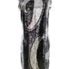 One two Rozmiar M Kolor Czarny Kwadratowy dekolt Sukienka Bodycon Bezrękawnik Do Kolan Materiał Wiskoza