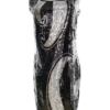 One two Rozmiar M Kolor Czarny Kwadratowy dekolt Sukienka Bodycon Bezrękawnik Do Kolan Materiał Wiskoza