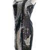One two Rozmiar M Kolor Czarny Kwadratowy dekolt Sukienka Bodycon Bezrękawnik Do Kolan Materiał Wiskoza