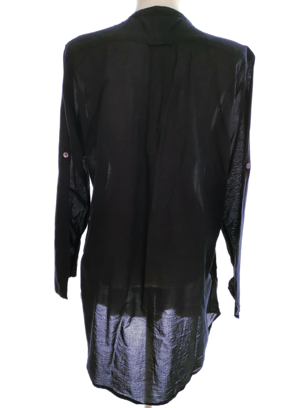 Gudrun Sjödén Rozmiar L Kolor Granatowy Grochy Crew Neck Tunika Zapinana Bluzka Rękaw 3/4 Materiał Bawełna 100% Gudrun Sjödén Rozmiar L Kolor Granatowy Grochy Crew Neck Tunika Zapinana Bluzka Rękaw 3/4 Materiał Bawełna 100%