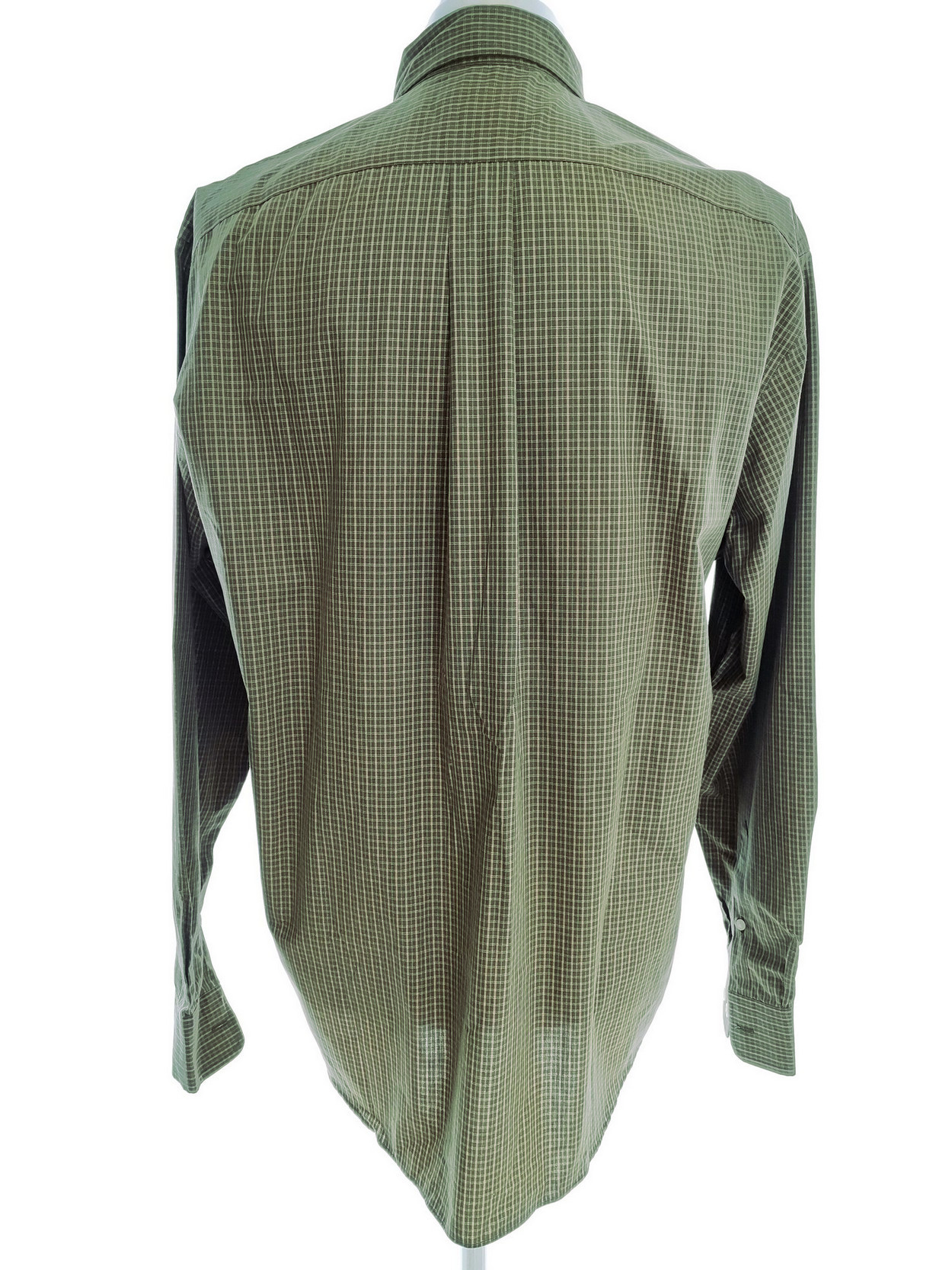 IMG_20210330_135240.jpg Eddie Bauer Rozmiar L Kolor Zielony Krata Kołnierz Męska Koszula Casual Długi rękaw Materiał Bawełna 100%