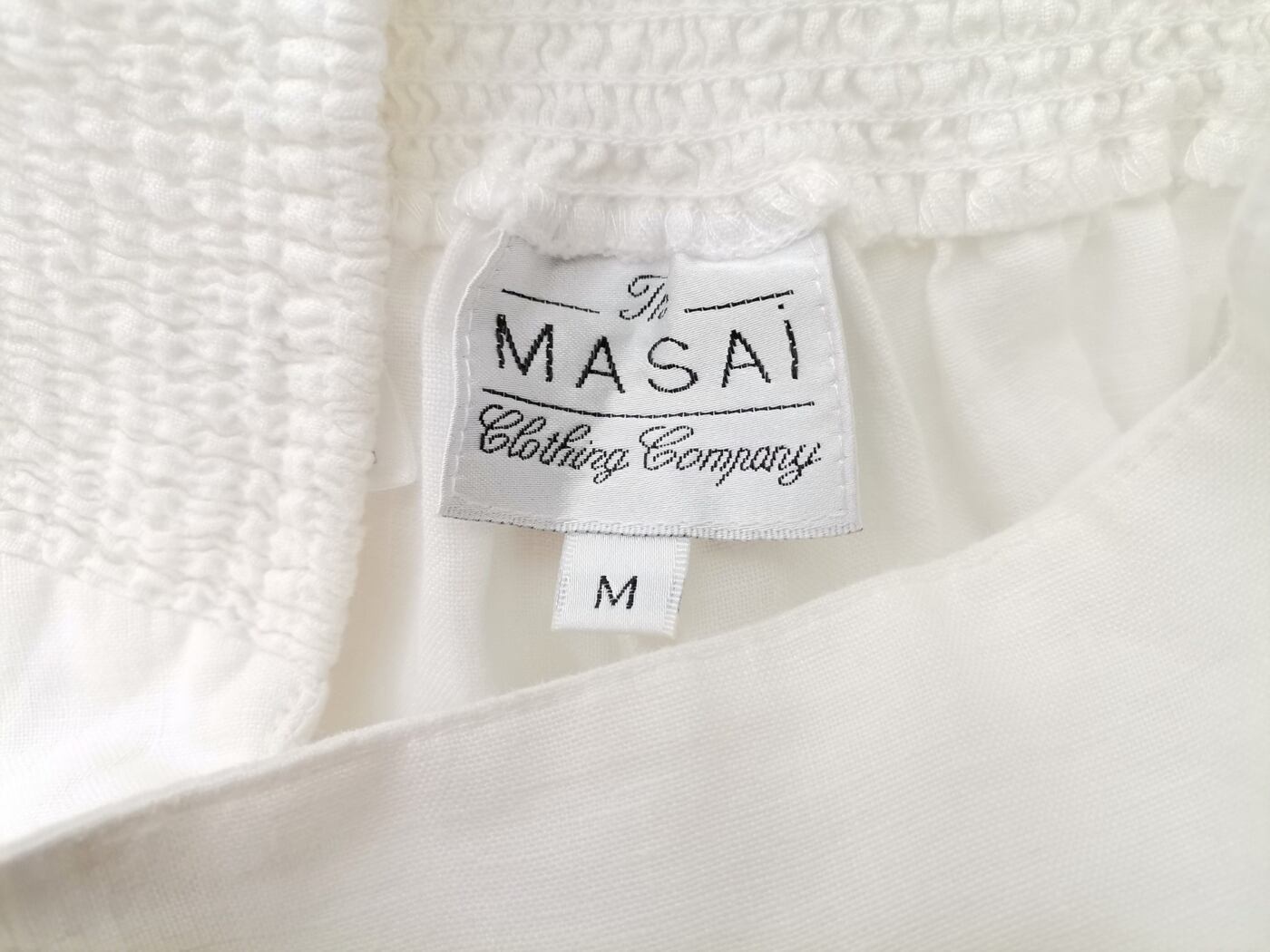 The Masai Rozmiar M Kolor Biały Spodnie Rybaczki Materiał Len 100%