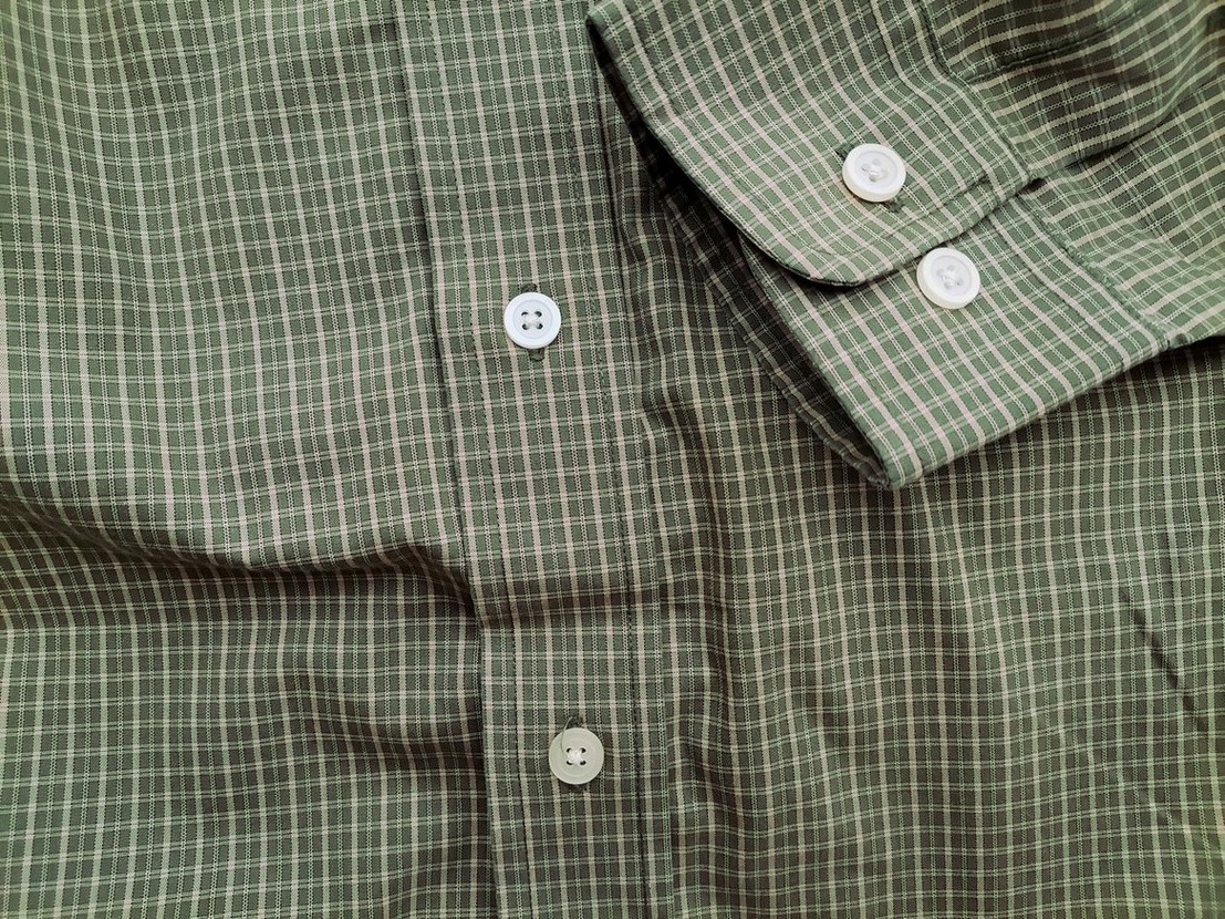 IMG_20210330_135421.jpg Eddie Bauer Rozmiar L Kolor Zielony Krata Kołnierz Męska Koszula Casual Długi rękaw Materiał Bawełna 100%