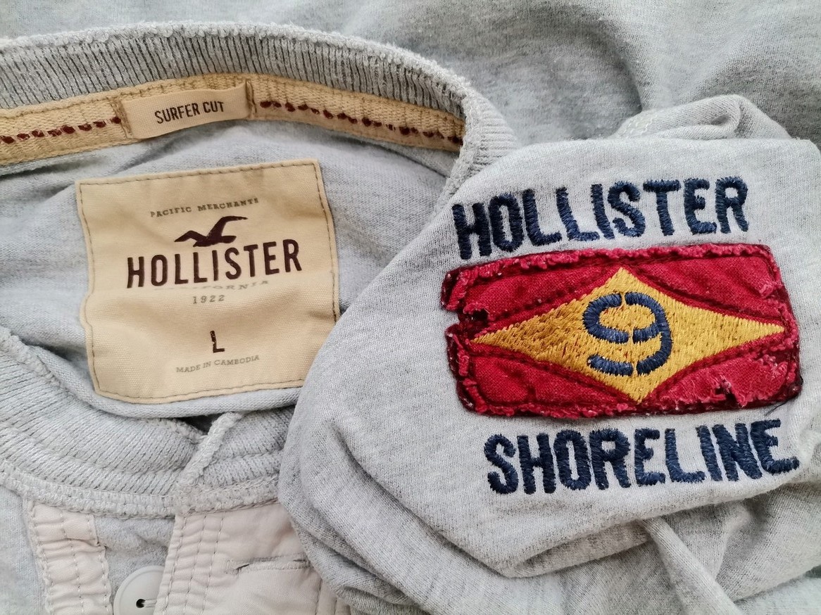 IMG_20210330_140332.jpg Hollister Rozmiar L Kolor Szary Męski Sweter Długi rękaw