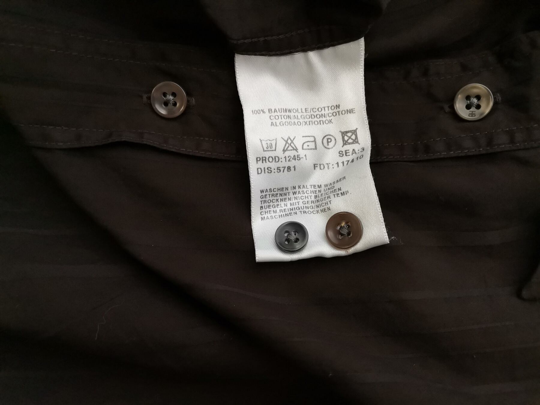 IMG_20210330_142954.jpg Hugo Boss Rozmiar XXL Kolor Brązowy Kołnierz Męska Koszula Casual Długi rękaw Materiał Bawełna 100%