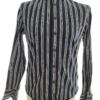 BEN SHERMAN Rozmiar S Kolor Granatowy Pasy Kołnierz Męska Koszula Casual Długi rękaw Materiał Bawełna 100%