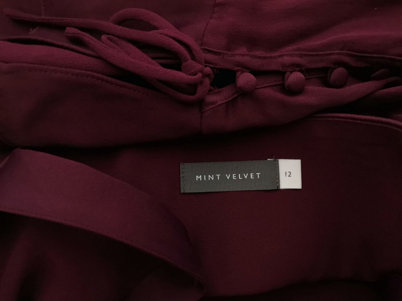 IMG_20210331_121713.jpg Mint Velvet Rozmiar 12 (40) Kolor Purpurowy Kwadratowy dekolt Bluzka Rękaw 3/4 Materiał Wiskoza 100%