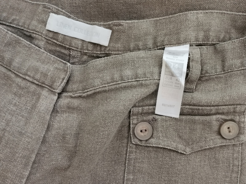 St bernard Rozmiar 14 (42) Kolor Khaki Spodnie Casual Materiał Len 100%