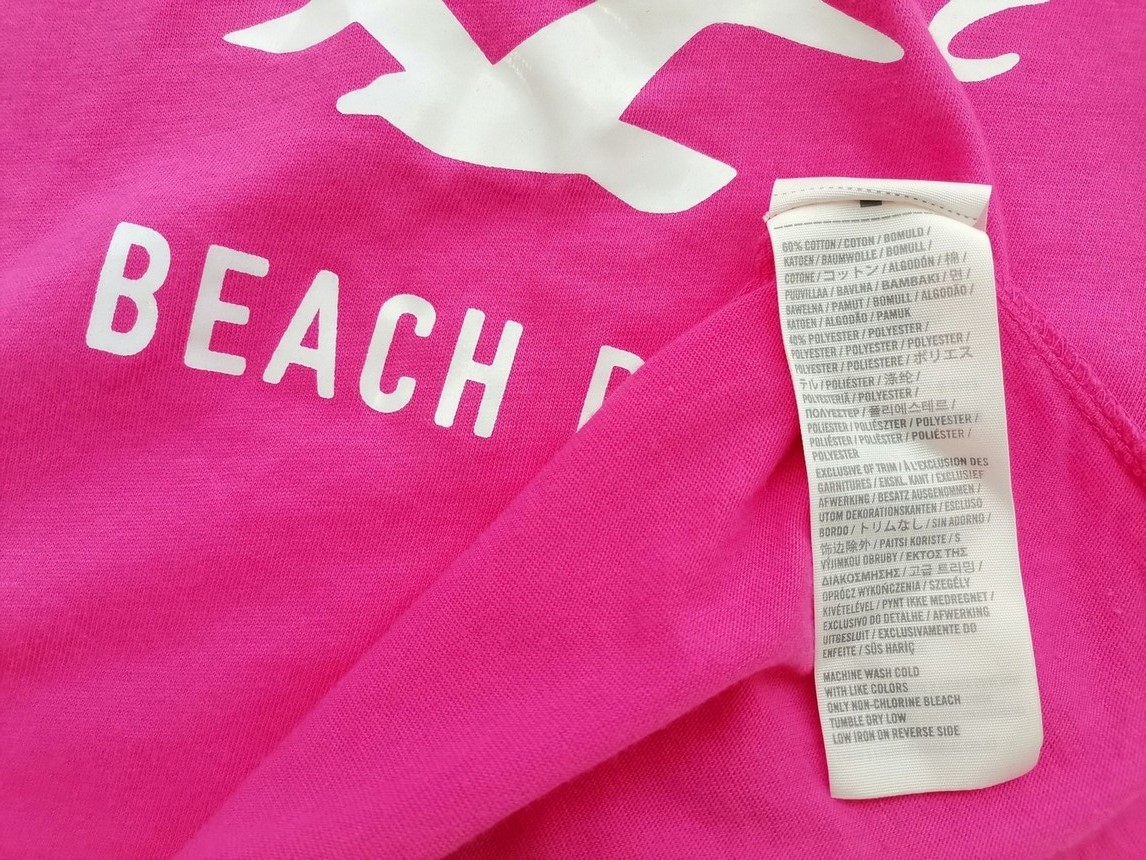 IMG_20210331_141735.jpg Hollister Rozmiar L Kolor Różowy Crew Neck T-Shirt Krótki rękaw Materiał Bawełna