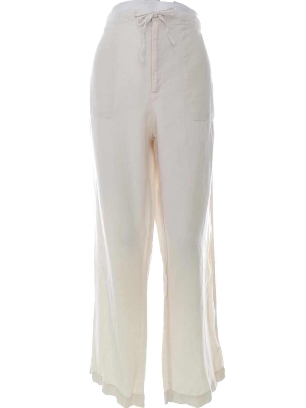 Gap Rozmiar 10 (38) Kolor Kremowy Spodnie Casual Materiał Len 100%