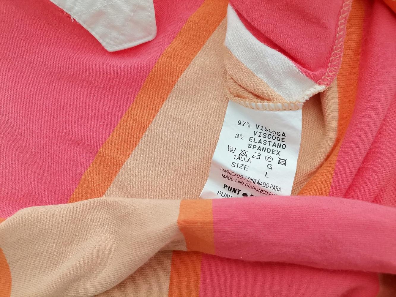 IMG_20210407_091554_r1.jpg Punt roma Rozmiar L Kolor Kolorowa Pasy Kołnierz Koszulka Polo Krótki rękaw Materiał Wiskoza