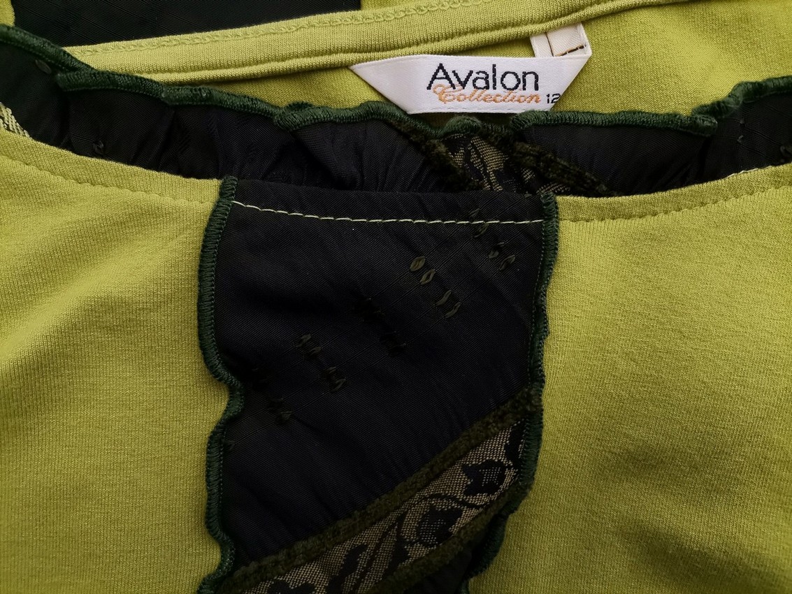 Avalon Collection Rozmiar 12 (40) Kolor Zielony Okrągły dekolt Bluzka Bezrękawnik Materiał Wiskoza