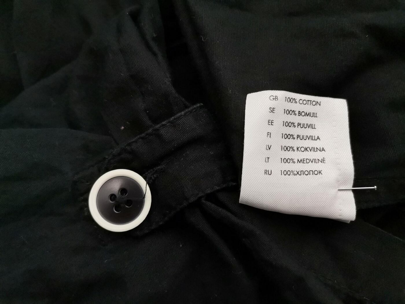 Rozmiar XS Kolor Czarny Okrągły dekolt Sukienka A-Line Krótki rękaw Do Kolan Materiał Bawełna 100% Rozmiar XS Kolor Czarny Okrągły dekolt Sukienka A-Line Krótki rękaw Do Kolan Materiał Bawełna 100%