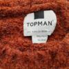 Topman Rozmiar L Kolor Pomarańczowy Męski Sweter Długi rękaw Materiał Akryl