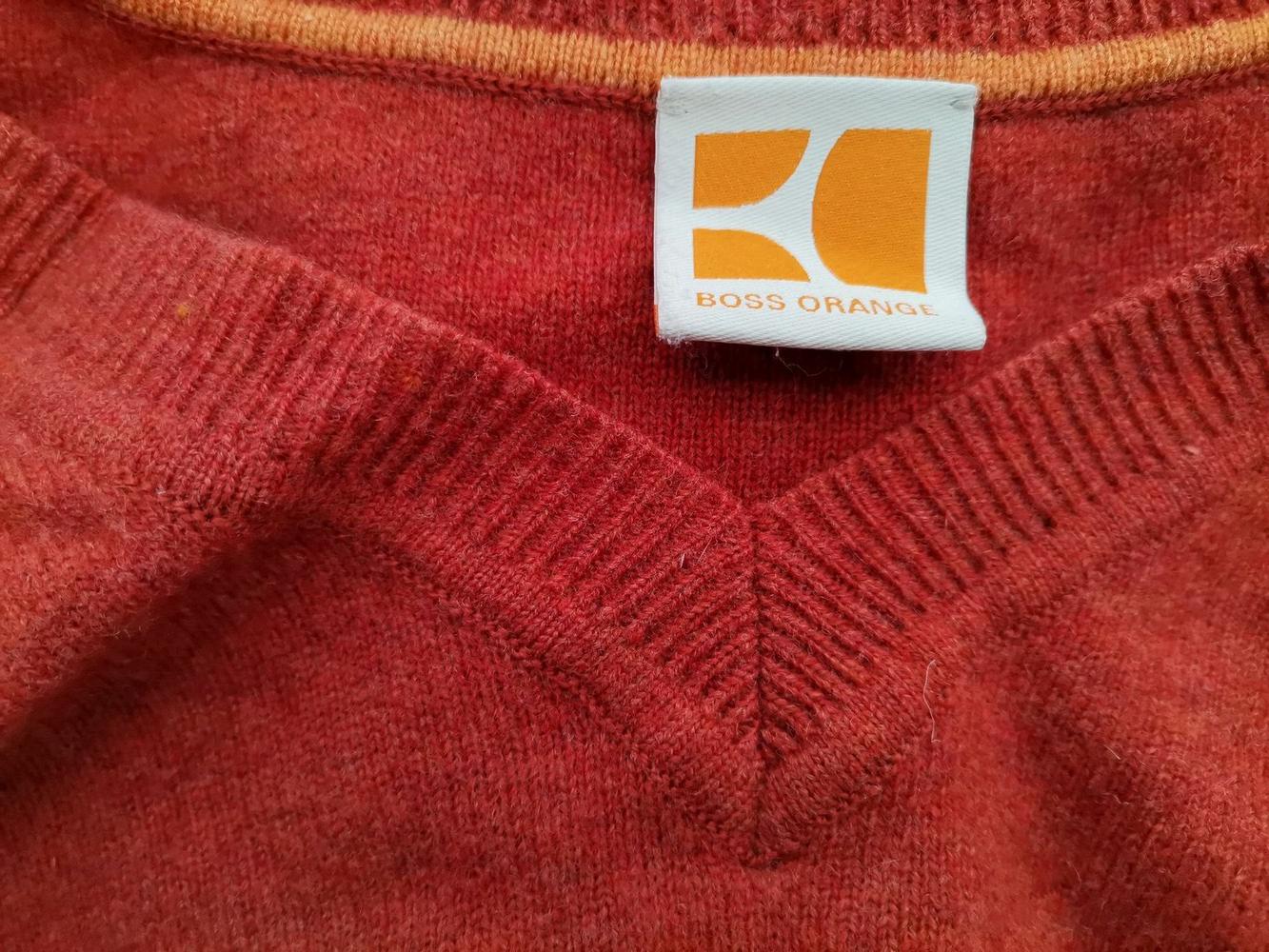 IMG_20210407_113730_r1.jpg Hugo Boss Orange Rozmiar L Kolor Pomarańczowy Męski Sweter Długi rękaw Materiał Schurwolle