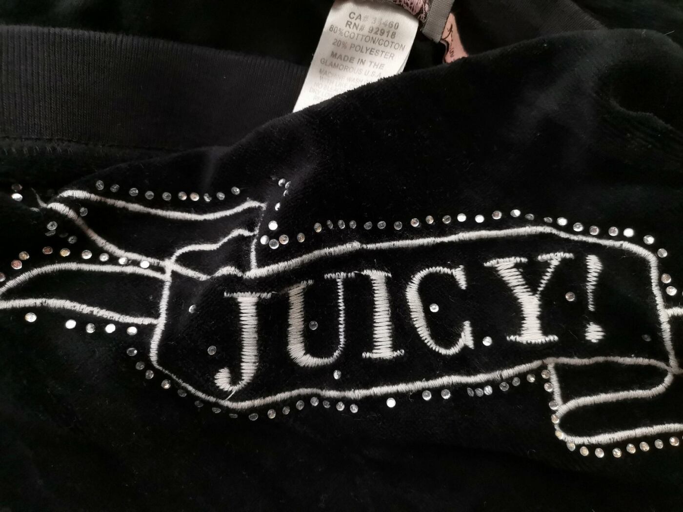 IMG_20210407_113752.jpg Juicy couture Rozmiar XL Kolor Czarny Spodnie Casual Materiał Bawełna