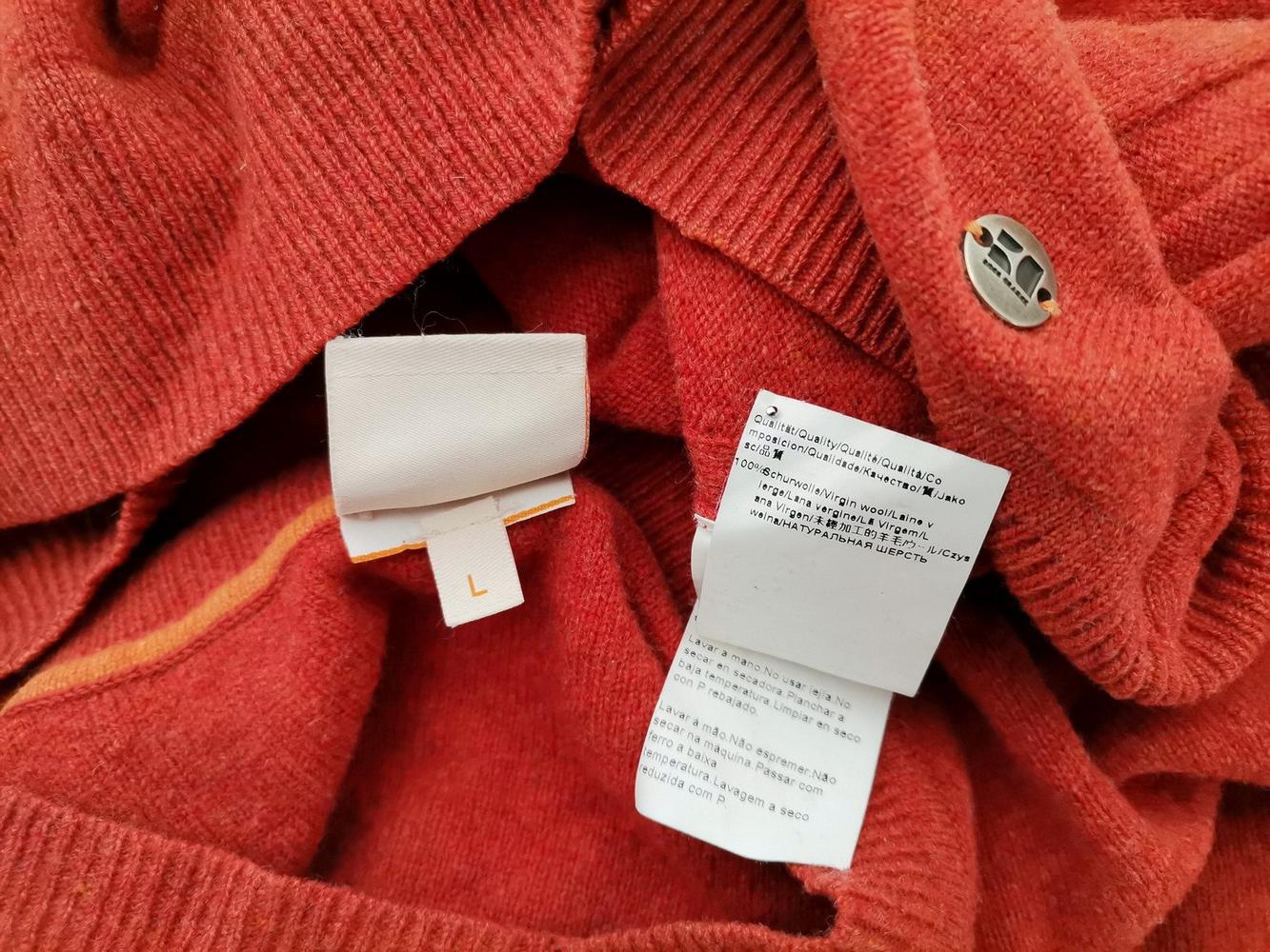 IMG_20210407_113829_r1.jpg Hugo Boss Orange Rozmiar L Kolor Pomarańczowy Męski Sweter Długi rękaw Materiał Schurwolle