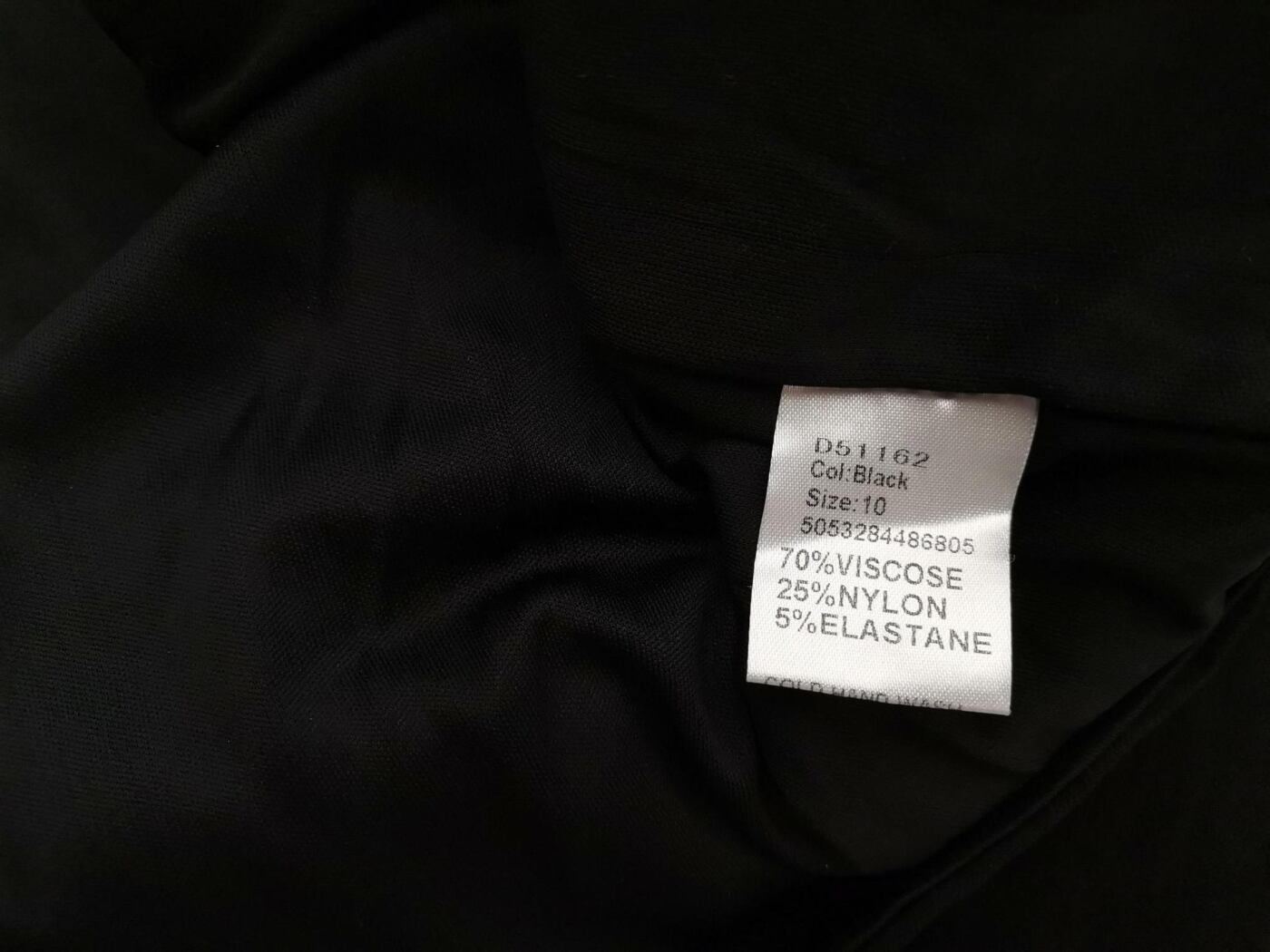 STELLA MORGAN Rozmiar 10 (38) Kolor Czarny Split Crew Neck Sukienka Ołówkowa Krótki rękaw Do Kolan Materiał Wiskoza