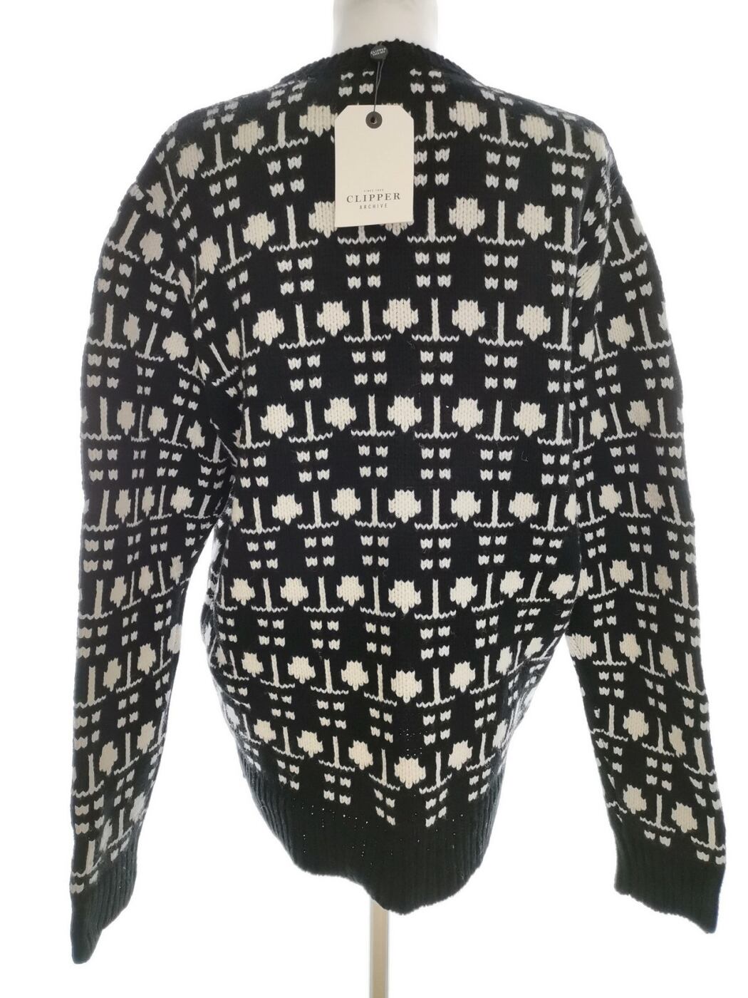 IMG_20210408_105533.jpg CLIPPER Rozmiar 52 Kolor Czarny Crew Neck Sweter Długi rękaw Cienka dzianina