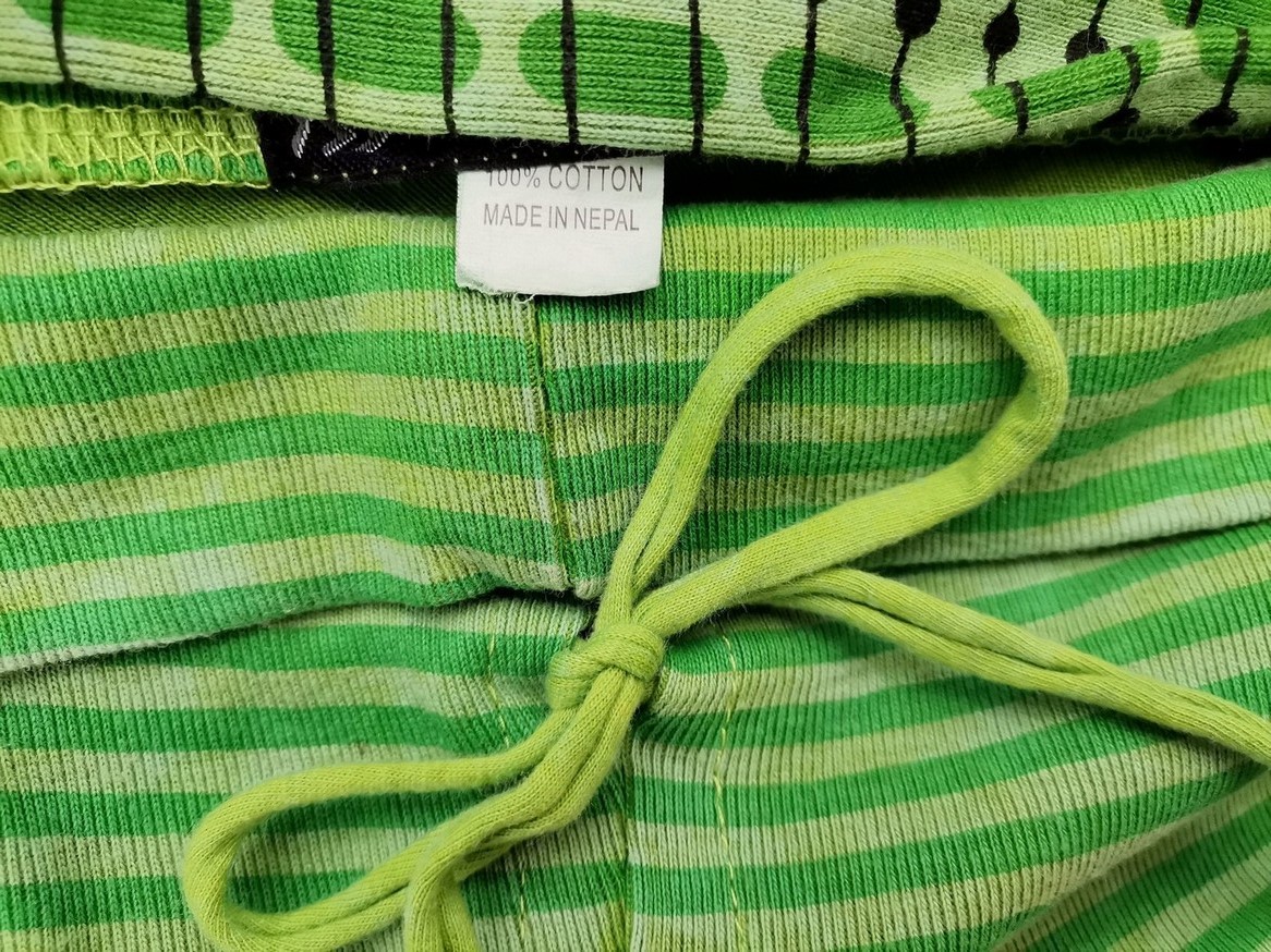 Bares Rozmiar 42/44 Kolor Zielony Pasy Spodnie Casual Materiał Bawełna 100%