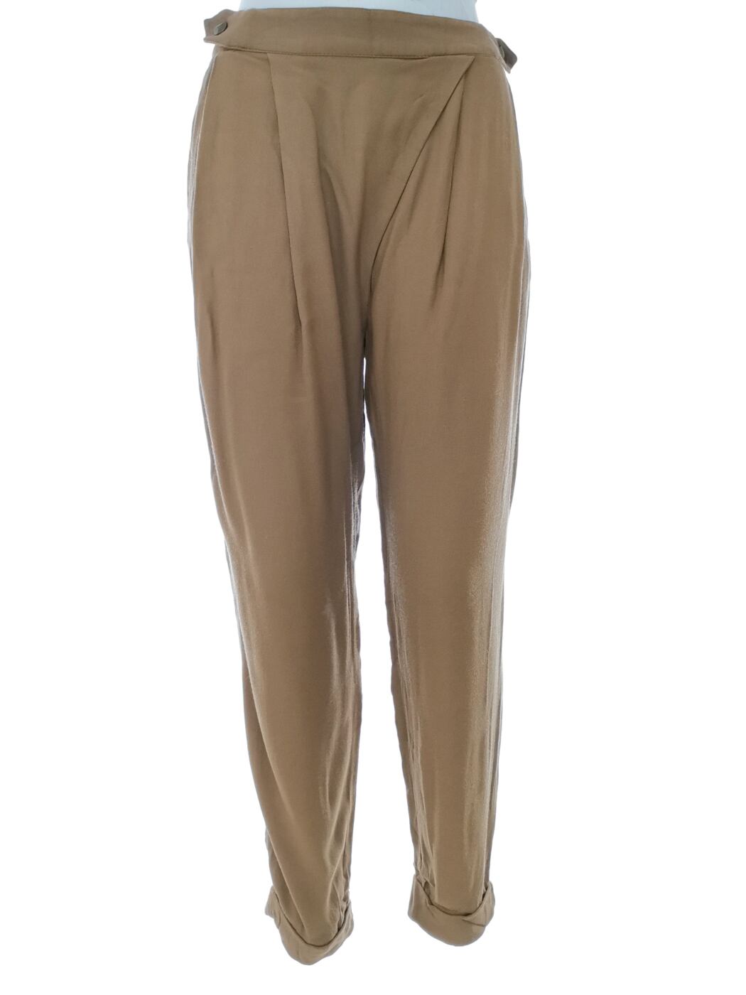 Topshop Rozmiar 40 Kolor Brązowy Spodnie Casual Materiał Wiskoza 100%