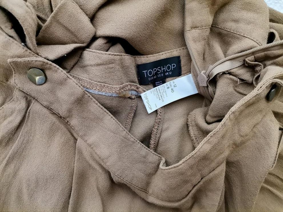 IMG_20210412_105738_r1.jpg Topshop Rozmiar 40 Kolor Brązowy Spodnie Casual Materiał Wiskoza 100%