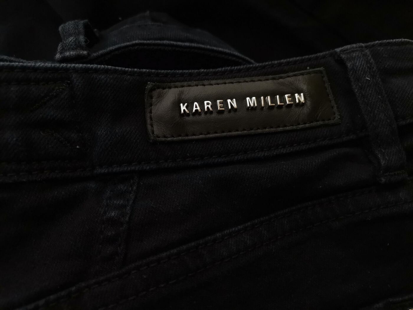 IMG_20210412_134727.jpg Karen MILLEN Rozmiar 12 (40) Kolor Czarny Spodnie Jeansy Materiał Bawełna