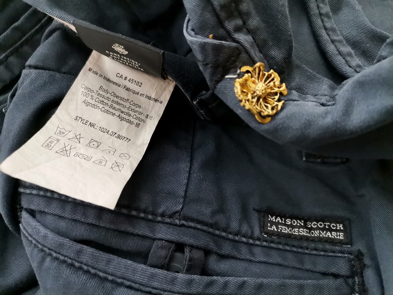 IMG_20210412_135208.jpg Maison scotch Rozmiar W27 L 32 Kolor Granatowy Spodnie Casual Materiał Bawełna 100%