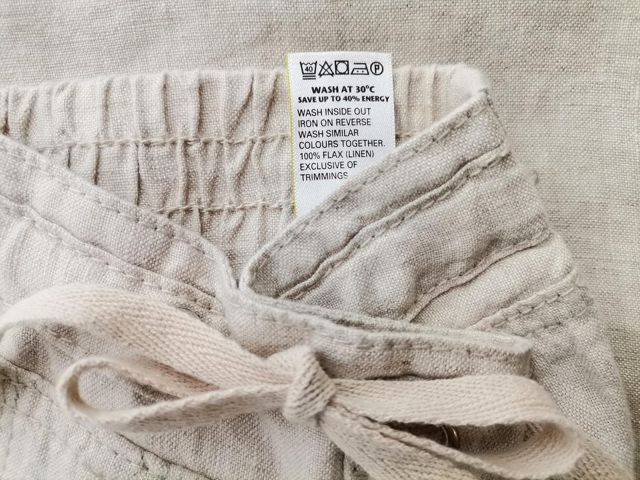 IMG_20210413_091552_r1.jpg Marks&spencer Rozmiar 12 (40) Kolor Beżowy Spodnie Casual Materiał Len 100%