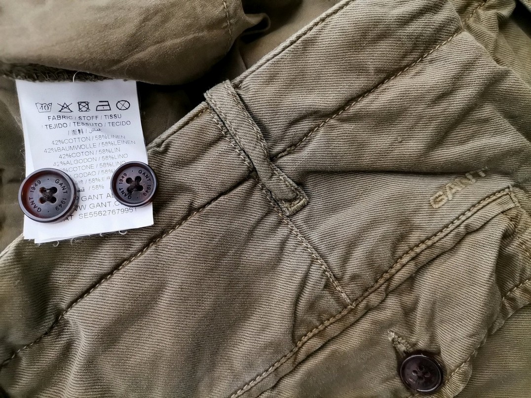 Gant Rozmiar 12 (38) Kolor Khaki Materiał Bawełna