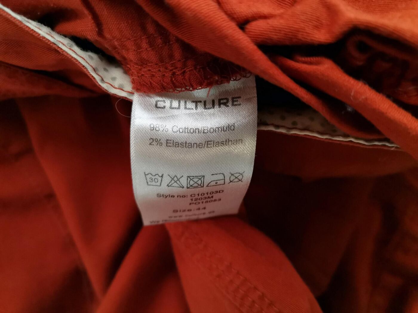 Sub Culture Rozmiar 44 Kolor Pomarańczowy Spodnie Casual Materiał Bawełna