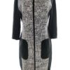 Karen MILLEN Rozmiar 14 (42) Kolor Czarny W łódkę Sukienka Ołówkowa Rękaw 3/4 Do Kolan Materiał Wiskoza