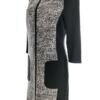 Karen MILLEN Rozmiar 14 (42) Kolor Czarny W łódkę Sukienka Ołówkowa Rękaw 3/4 Do Kolan Materiał Wiskoza