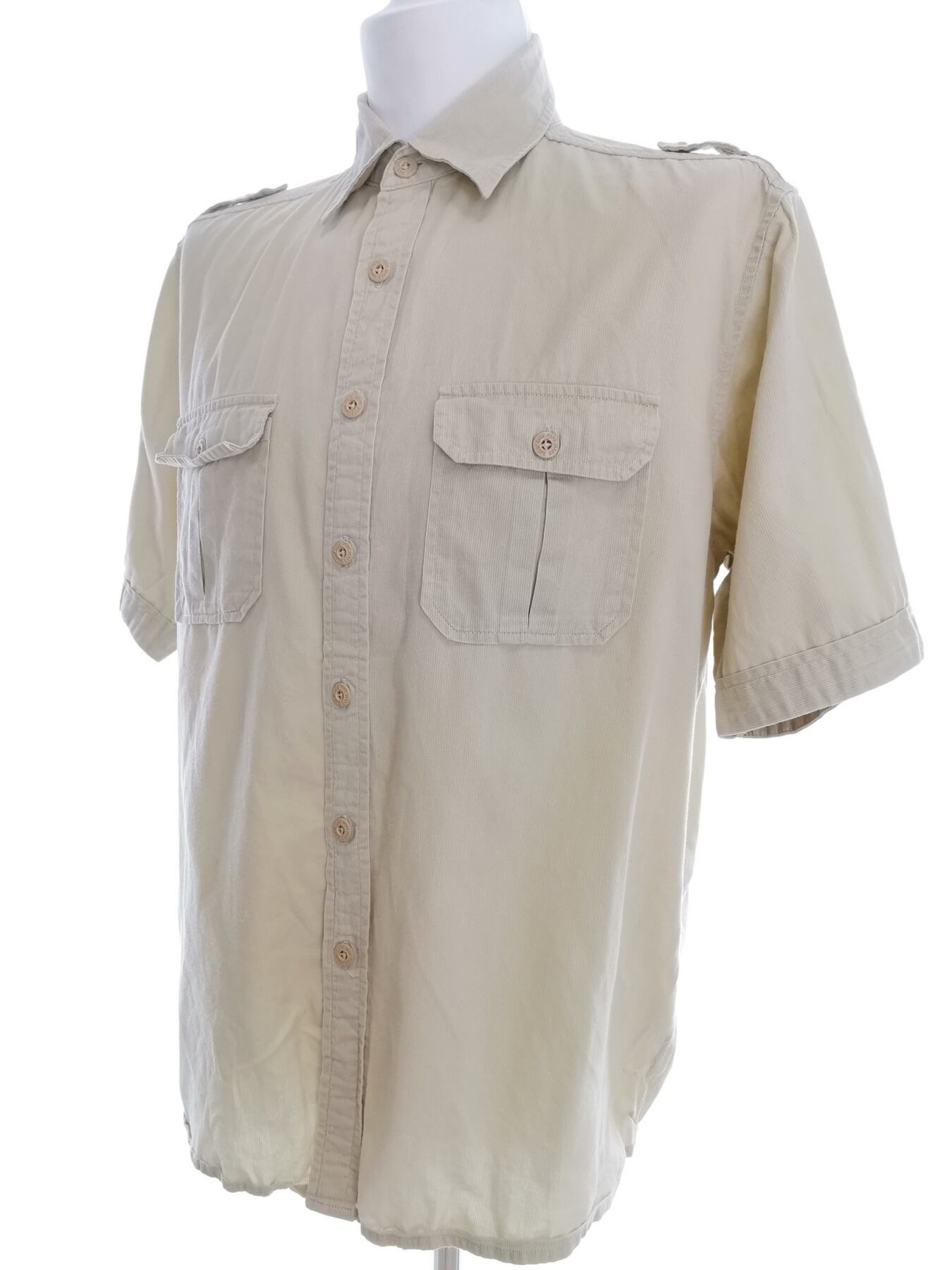 IMG_20210413_140150.jpg Pepe jeans Rozmiar XL Kolor Beżowy Kołnierz Męska Koszula Casual Krótki rękaw Materiał Bawełna 100%