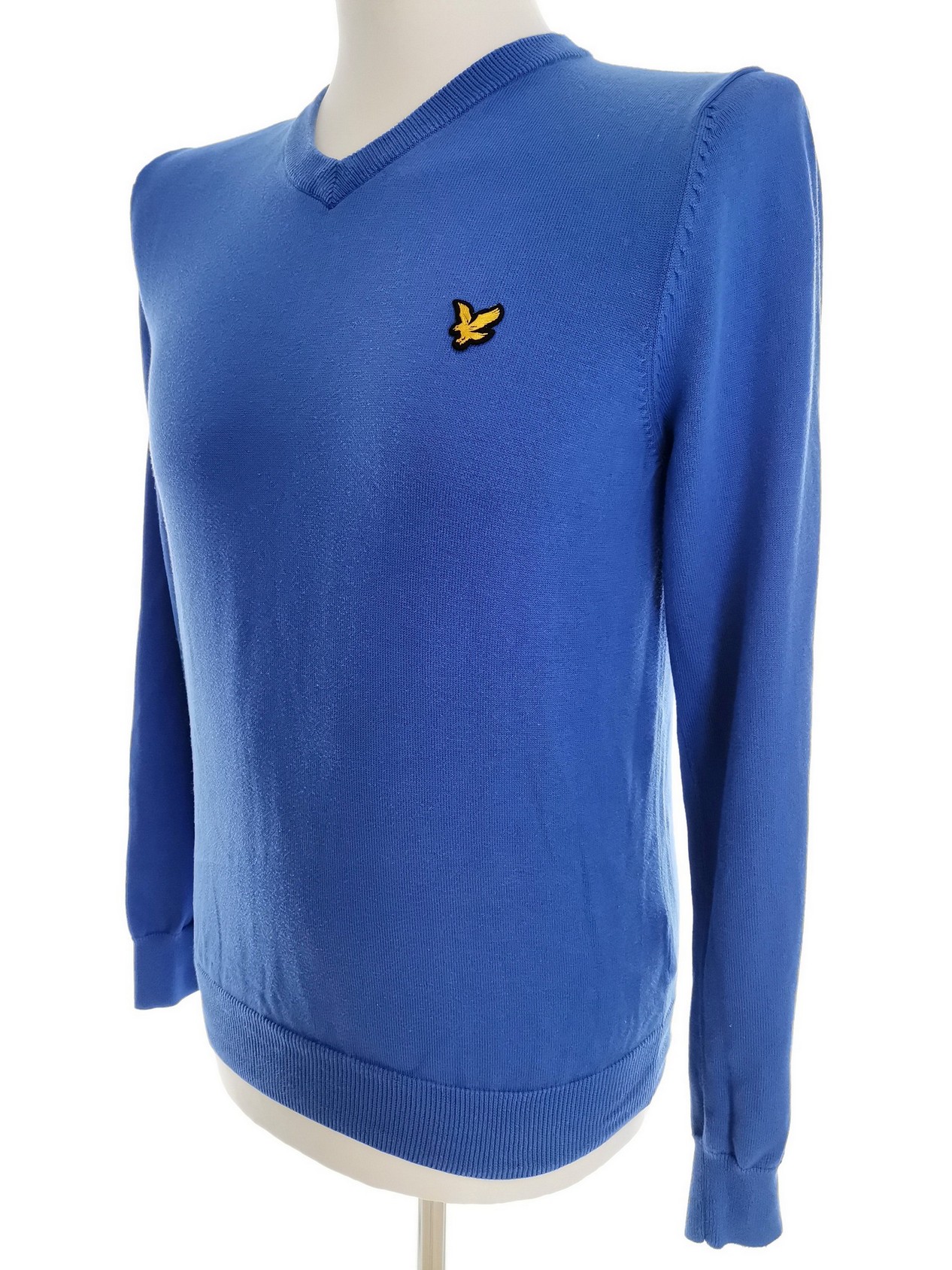 IMG_20210413_140952.jpg Lyle & Scott Rozmiar M Kolor Niebieski Męski Sweter Długi rękaw Materiał Bawełna 100%