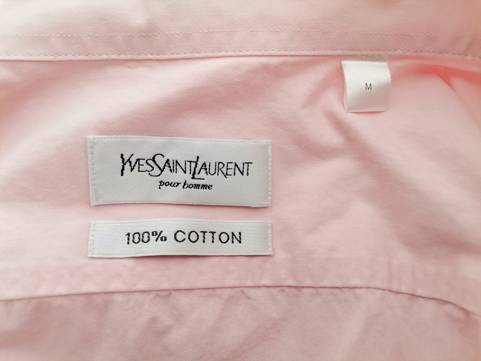 IMG_20210413_142133.jpg Yves Saint Laurent Rozmiar M Kolor Różowy Kołnierz Męska Koszula Casual Krótki rękaw Materiał Bawełna 100%