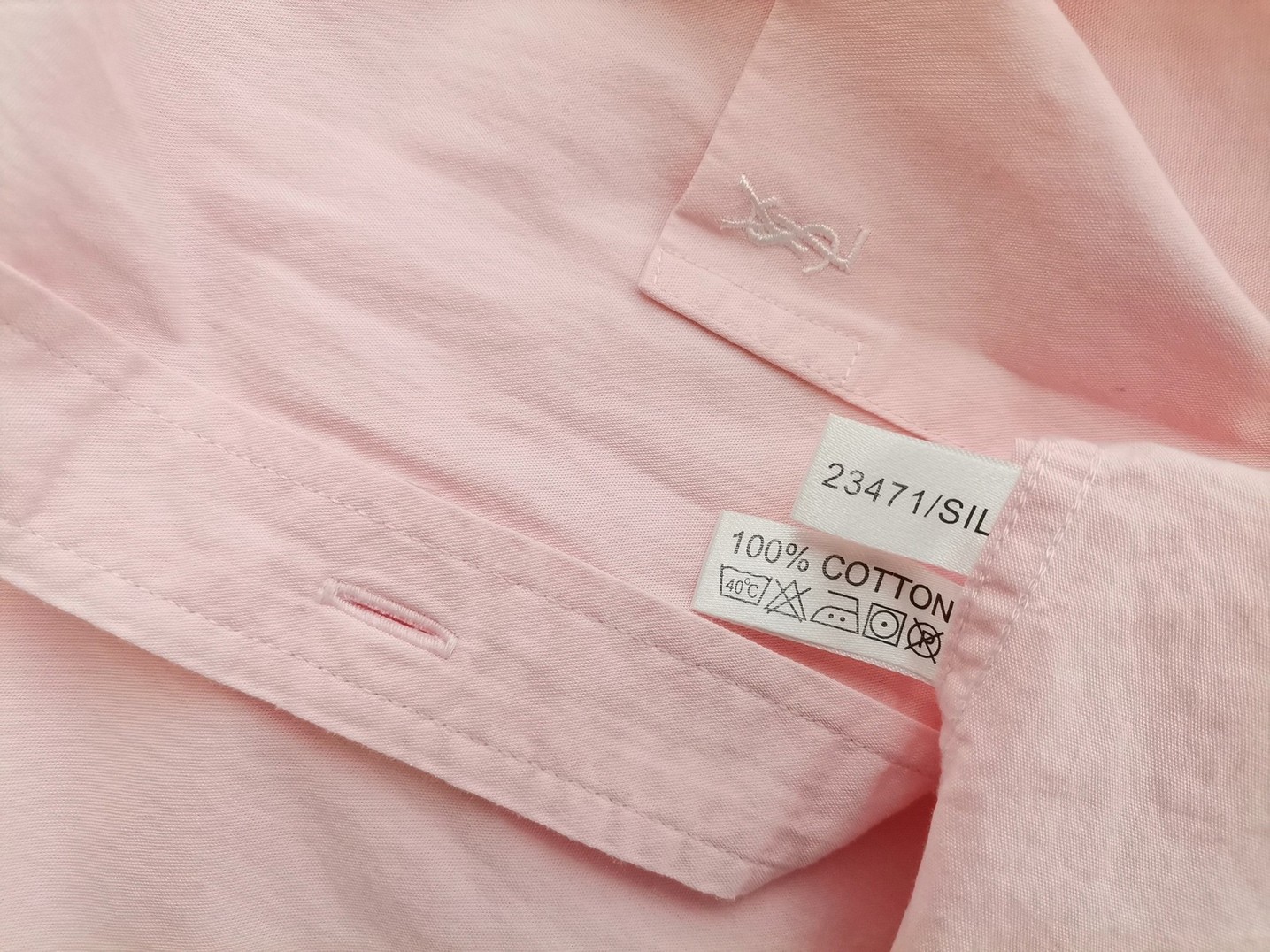 IMG_20210413_142159.jpg Yves Saint Laurent Rozmiar M Kolor Różowy Kołnierz Męska Koszula Casual Krótki rękaw Materiał Bawełna 100%