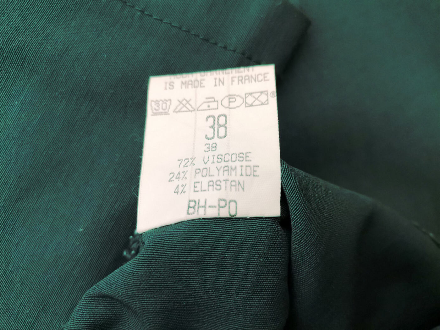Vero moda Rozmiar 38 (34) Kolor Szmaragdowy Spodnie Eleganckie Materiał Wiskoza