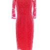 The Pretty Dress Company Rozmiar 14 (36) Kolor Pomarańczowy Kwadratowy dekolt Sukienka Ołówkowa Rękaw 3/4 Midi Materiał Wiskoza