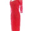 The Pretty Dress Company Rozmiar 14 (36) Kolor Pomarańczowy Kwadratowy dekolt Sukienka Ołówkowa Rękaw 3/4 Midi Materiał Wiskoza