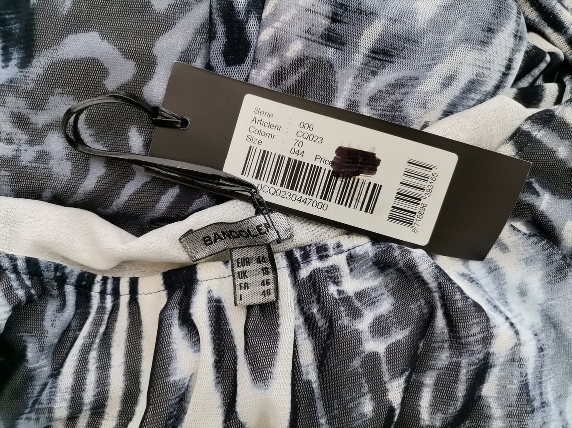BANDOLERA Rozmiar 44 Kolor Granatowy W łódkę Sukienka Maxi Bezrękawnik Długa BANDOLERA Rozmiar 44 Kolor Granatowy W łódkę Sukienka Maxi Bezrękawnik Długa