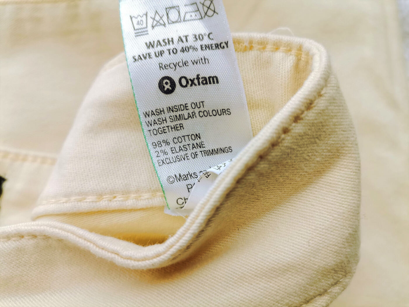 Rozmiar 14 (42) Kolor Żółty Spodnie Casual Materiał Bawełna