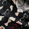Lady Vintage Rozmiar 16 (44) Kolor Czarny Okrągły dekolt Sukienka A-Line Krótki rękaw Do Kolan Materiał Bawełna