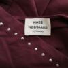 Mads Norgaard Copenhagen Rozmiar S Kolor Bordowy Okrągły dekolt Sukienka Sheath Krótki rękaw Do Kolan Materiał Bawełna