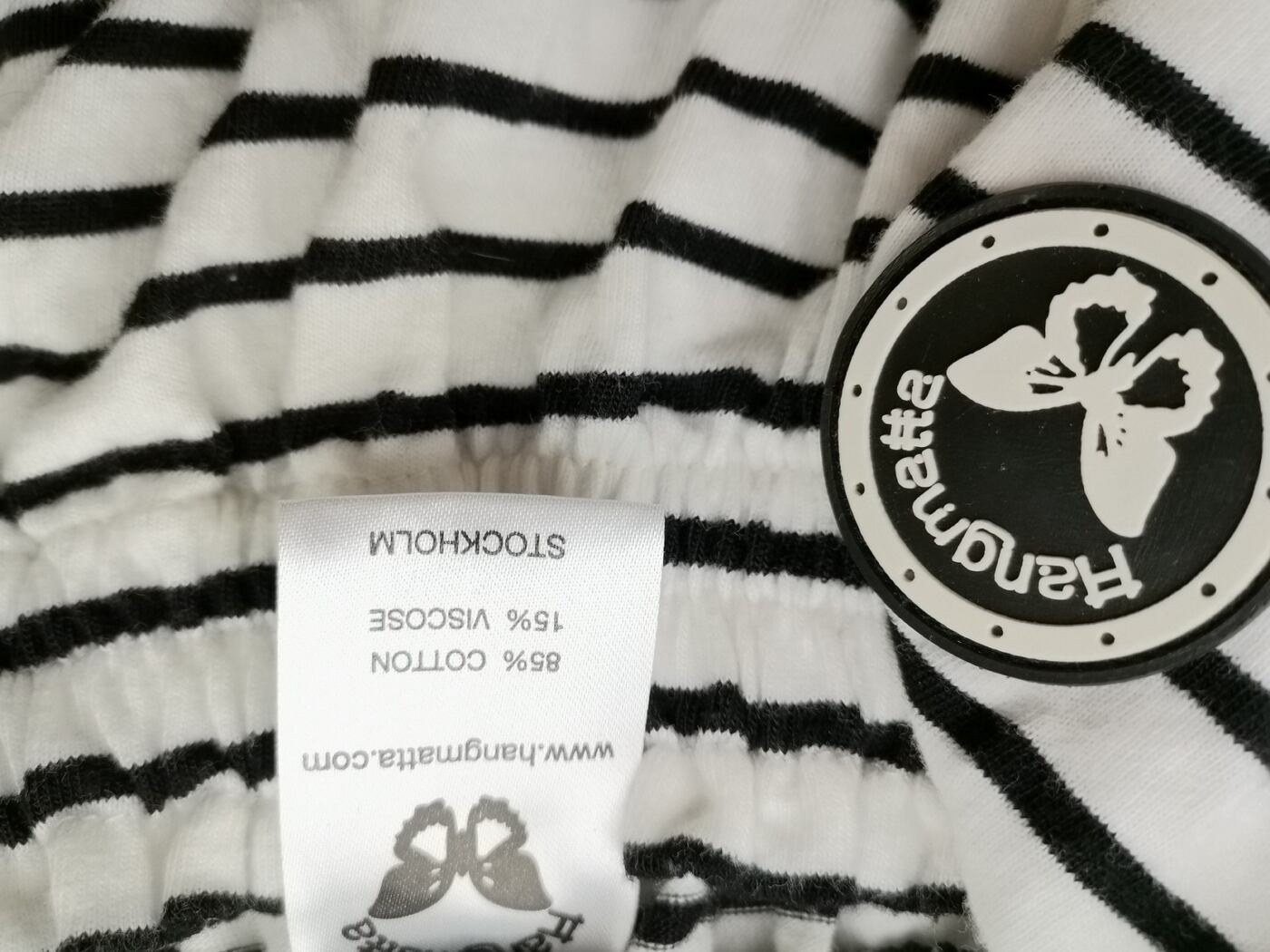 HANGMATTA Rozmiar one size Kolor Biały Pasy Spodnie Casual Materiał Bawełna