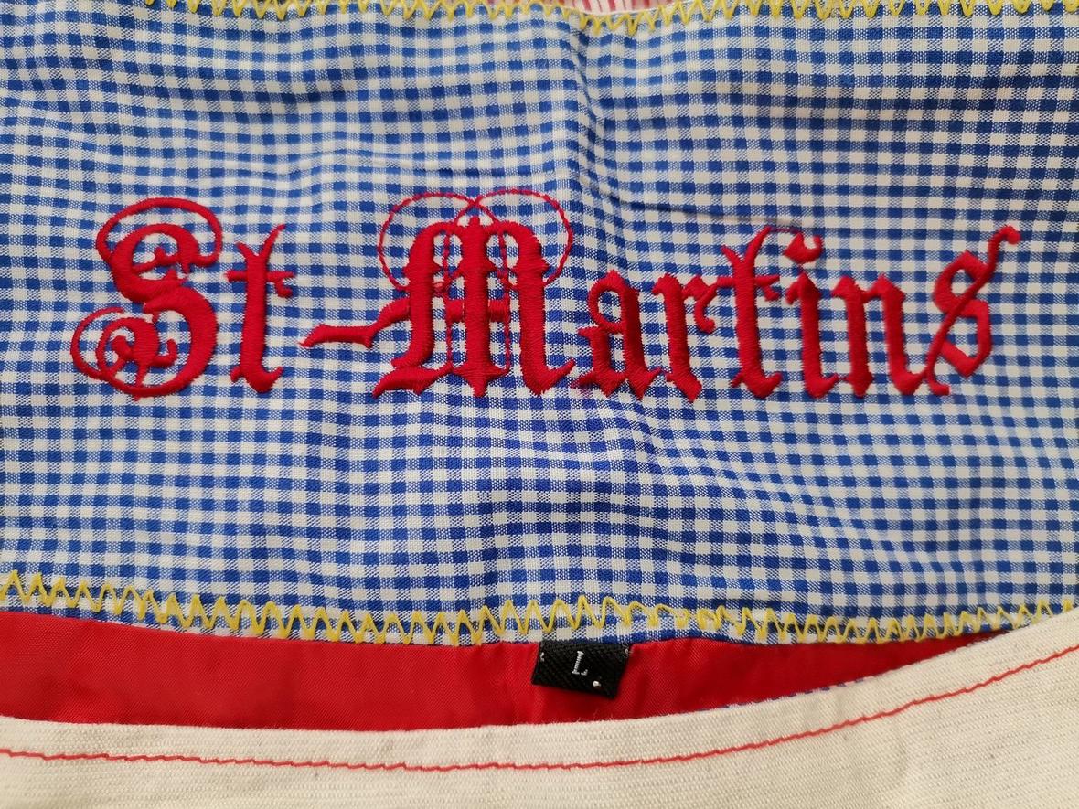 St-martins Rozmiar L Kolor Czerwony Pasy Spódnica Rozkloszowana Midi Materiał Bawełna