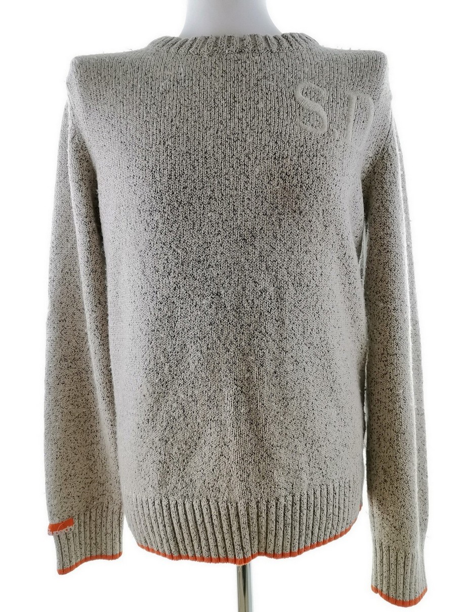 Superdry Rozmiar XL Kolor Szary Męski Sweter Długi rękaw Materiał Akryl